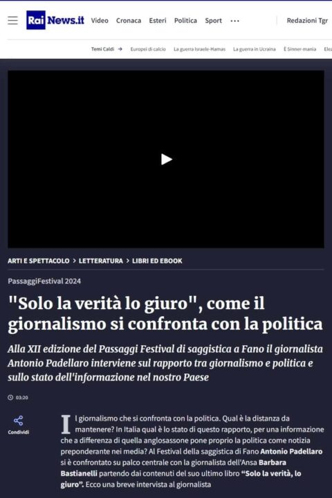 Rai News Solo La Verit Lo Giuro Come Il Giornalismo Si Confronta Con