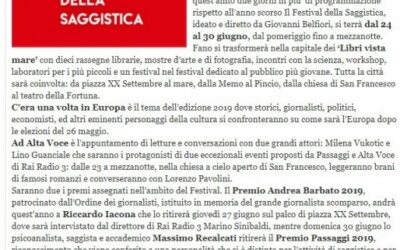 C’era una volta in Europa è il tema di Passaggi Festival 2019