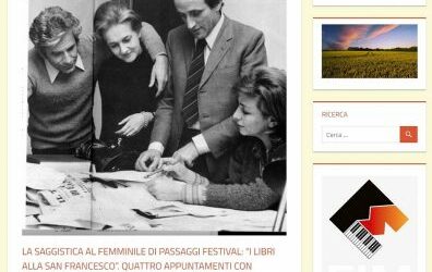 La saggistica al femminile di Passaggi Festival: “I libri alla San Francesco”. Quattro appuntamenti con Daniela Collu, Angela Frenda, Maria Venturi, Luciana Castellina