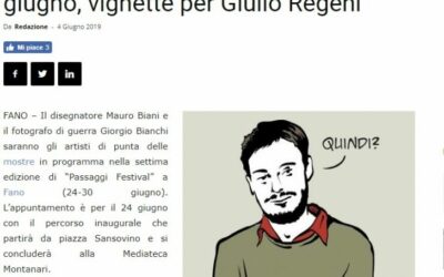 Passaggi Festival a Fano dal 24 al 30 giugno, vignette per Giulio Regeni