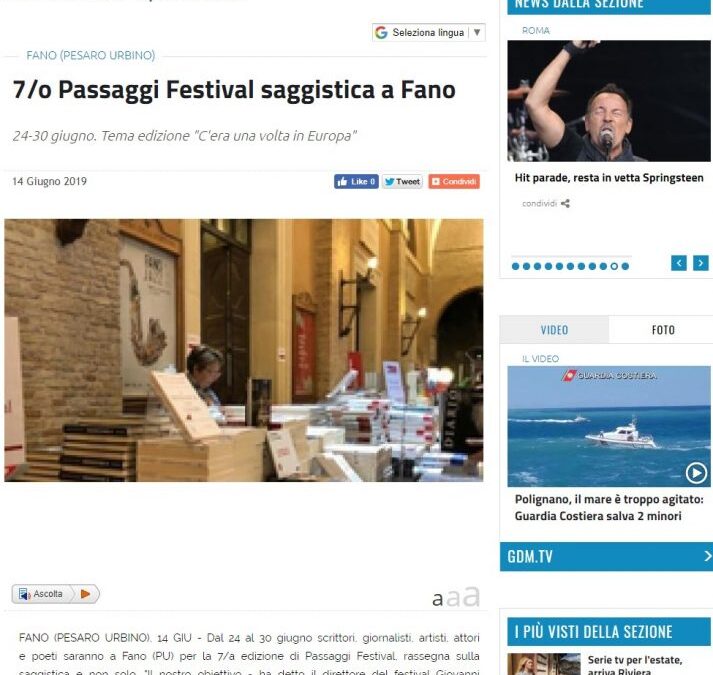 7/o Passaggi Festival saggistica a Fano