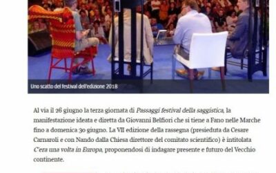 «Passaggi festival» di Fano: terza giornata con inaugurazione