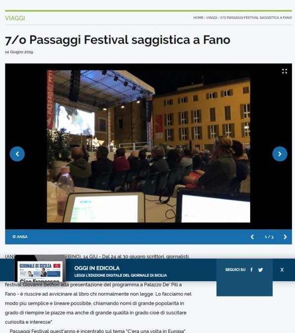 7/o Passaggi Festival saggistica a Fano