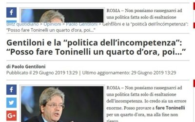 Blitz Quotidiano / Gentiloni e la “politica dell’incompetenza”