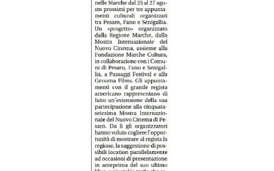 Il Giornale – Oliver Stone al Pesaro Film Festival