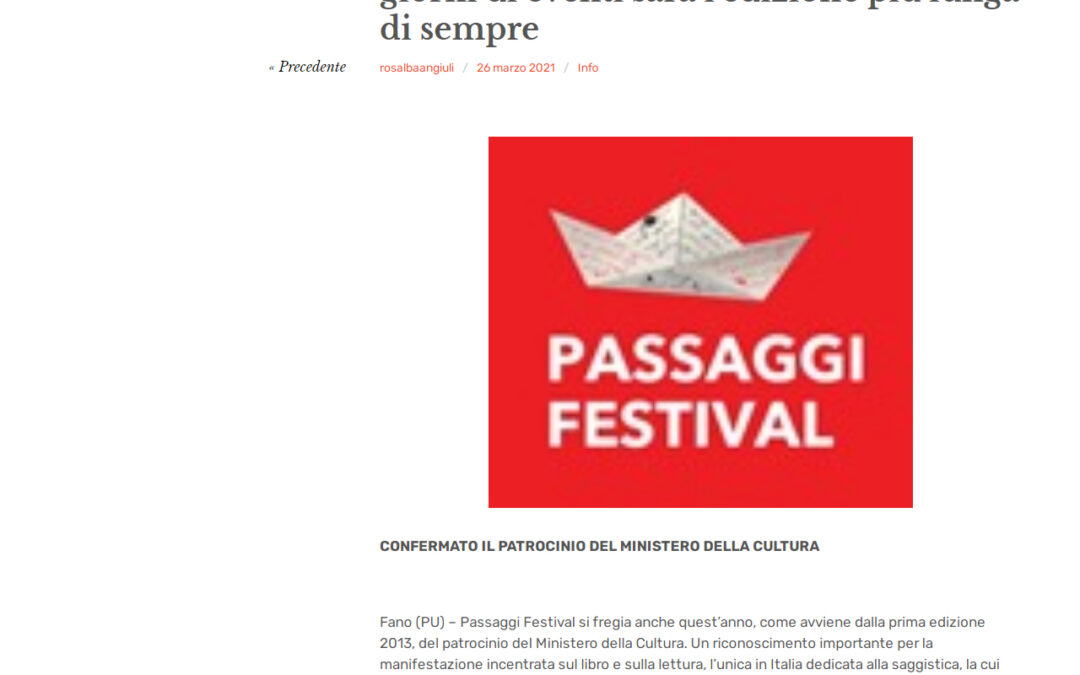 Pesaro Notizie – A Fano, dal 18 al 25 giugno: con otto giorni di eventi sarà l’edizione più lunga di sempre