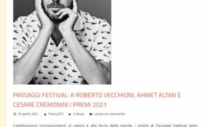 Spettacolo Musica Sport – Passaggi Festival: a Roberto Vecchioni, Ahmet Altan e Cesare Cremonini i premi 2021