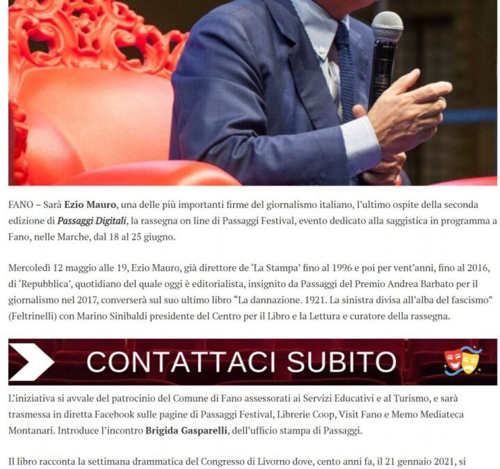 TM Notizie – Passaggi Digitali, Ezio Mauro dialoga con Marino Sinibaldi