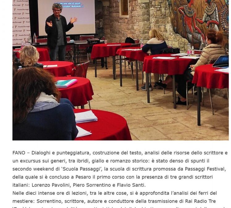 Occhio alla Notizia – Chiuso il primo corso di ‘Scuola Passaggi’: la scuola di scrittura promossa da Passaggi Festival