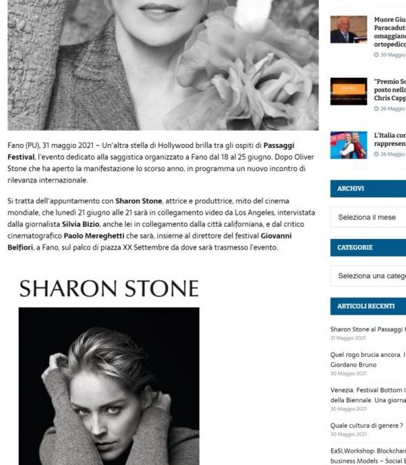 Paese Italia Press.it – Sharon Stone al Passaggi Festival