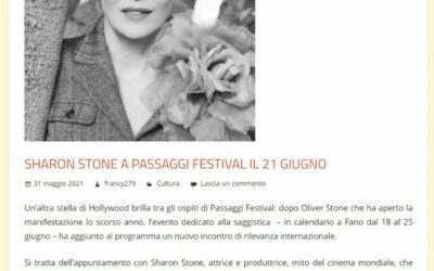 Spettacolo Musica Sport – Sharon Stone a Passaggi Festival il 21 giugno