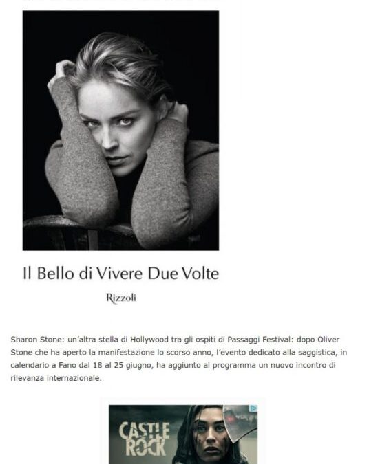 Spettacolo Periodico Daily – Sharon Stone ospite a Passaggi Festival il 21 giugno