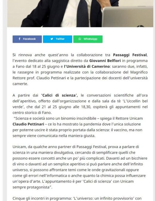 Picchio News – Passaggi Festival e Unicam insieme: laboratori per bambini e conversazioni con aperitivo