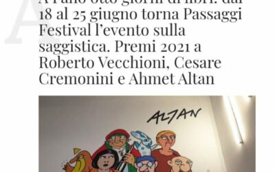 Corriere Nazionale – Libri: Passaggi Festival premia Vecchioni, Cremonini, Altan