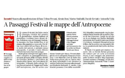 Corriere della Sera – A Passaggi Festival le mappe dell’Antropocene