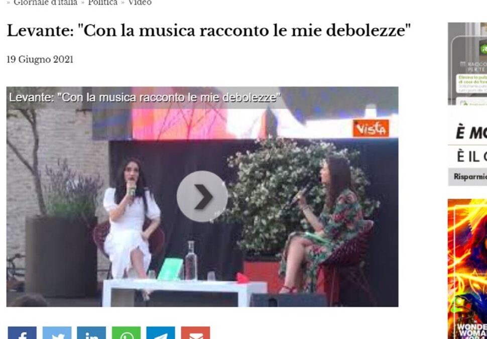 Il Giornale d’Italia – Levante: “Con la musica racconto le mie debolezze”