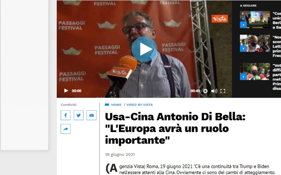 Libero Quotidiano.it – Usa-Cina Antonio Di Bella: “L’Europa avrà un ruolo importante”