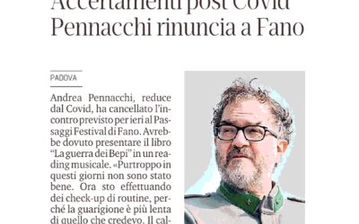 La Tribuna di Treviso – Accertamenti post Covid. Pennacchi rinuncia a Fano