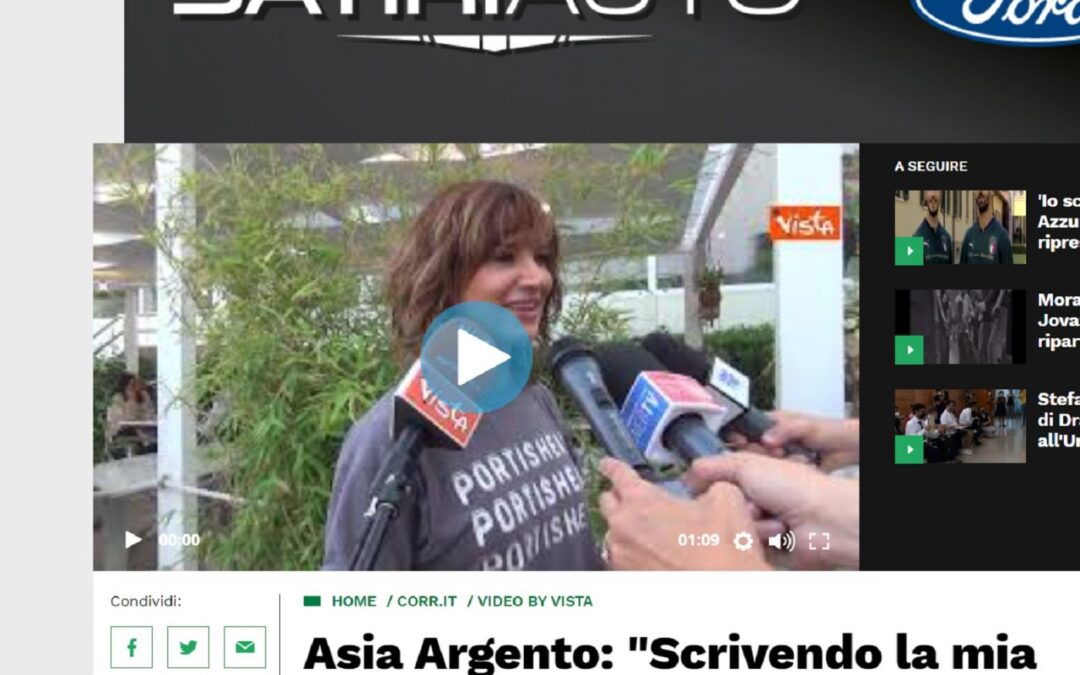 Corriere dell’Umbria.it – Asia Argento: “Scrivendo la mia biografia ho chiuso con il mio passato”