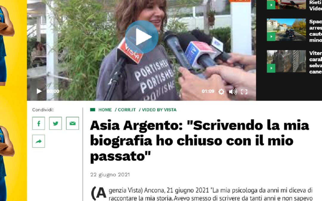 Corriere di Rieti – Asia Argento: “Scrivendo la mia biografia ho chiuso con il mio passato”