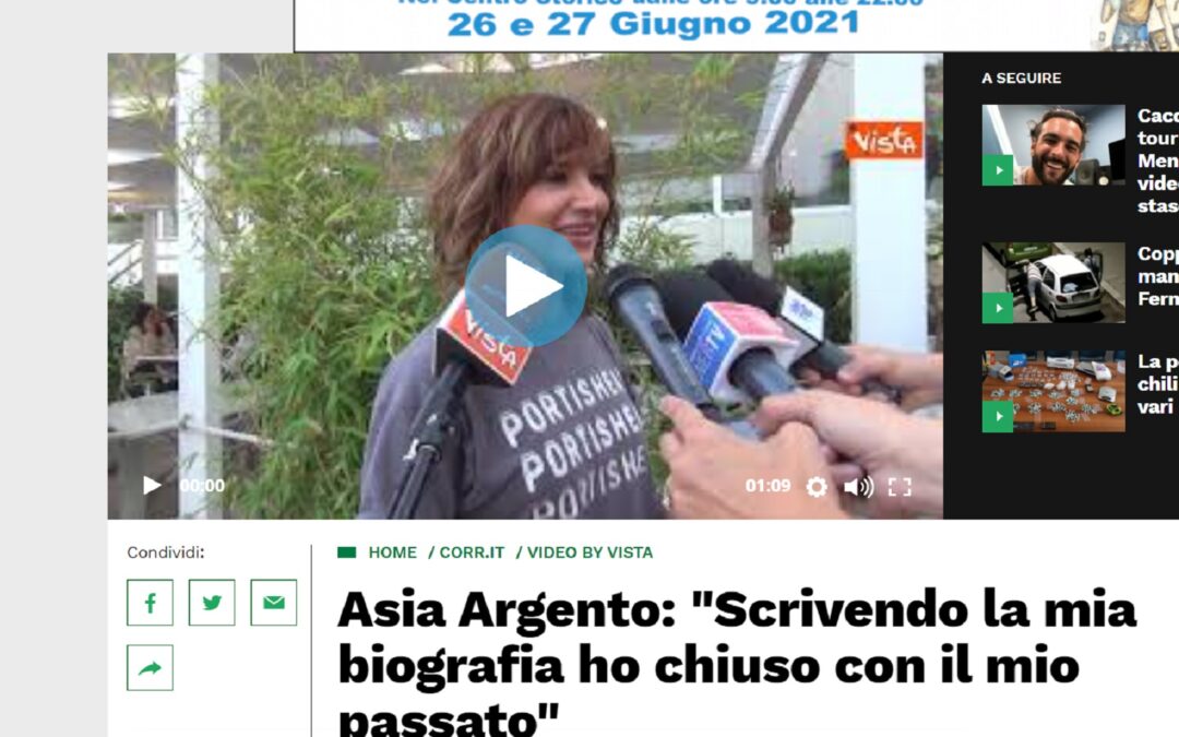 Corriere di Viterbo – Asia Argento: “Scrivendo la mia biografia ho chiuso con il mio passato”