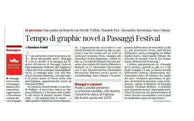 Corriere della Sera – Tempo di graphic novel a Passaggi Festival