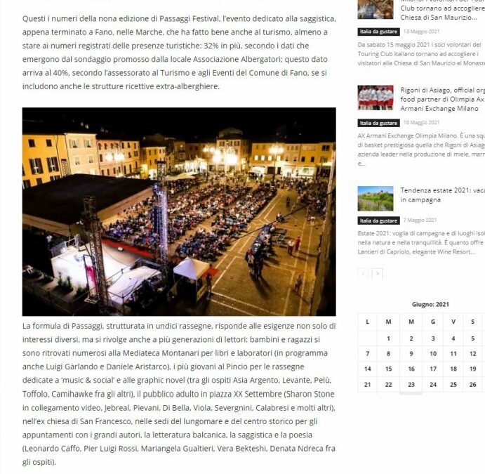 24 Ore News – Fano. Passaggi Festival 2021: tutti i numeri di un’edizione indimenticabile