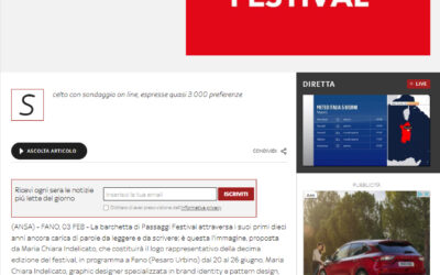 Sky Tg 24 – Passaggi Festival, Maria Chiara Indelicato firma logo 10 anni