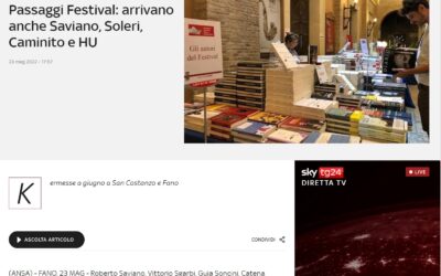 SkyTg 24 – Passaggi Festival: arrivano anche Saviano, Soleri, Caminito e HU