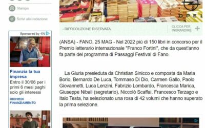 Ansa – Passaggi Festival: oltre 150 libri in concorso Premio Fortini