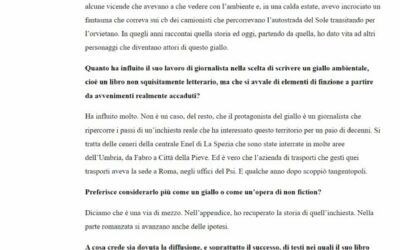 Articolo 21 – In libreria “sotto le ceneri” di GIorgio Santelli. Il fantasma di una giovane donna che aiuta il lavoro d’inchiesta