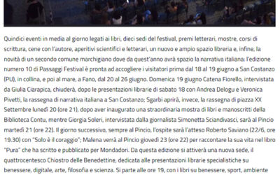 Cult – Letteratura: Torna nelle Marche “Passaggi Festival”