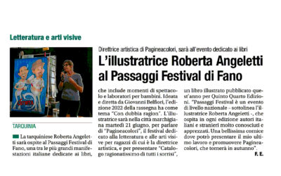 Corriere di Viterbo – L’illustratrice Roberta Angeletti al Passaggi Festival di Fano