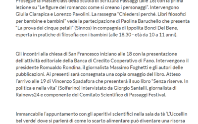 Informazione.it – Nando dalla Chiesa, Vincenzo Spadafora, Gianni Cuperlo, Malena e Maurizio Ferraris a Passaggi Festival 2022