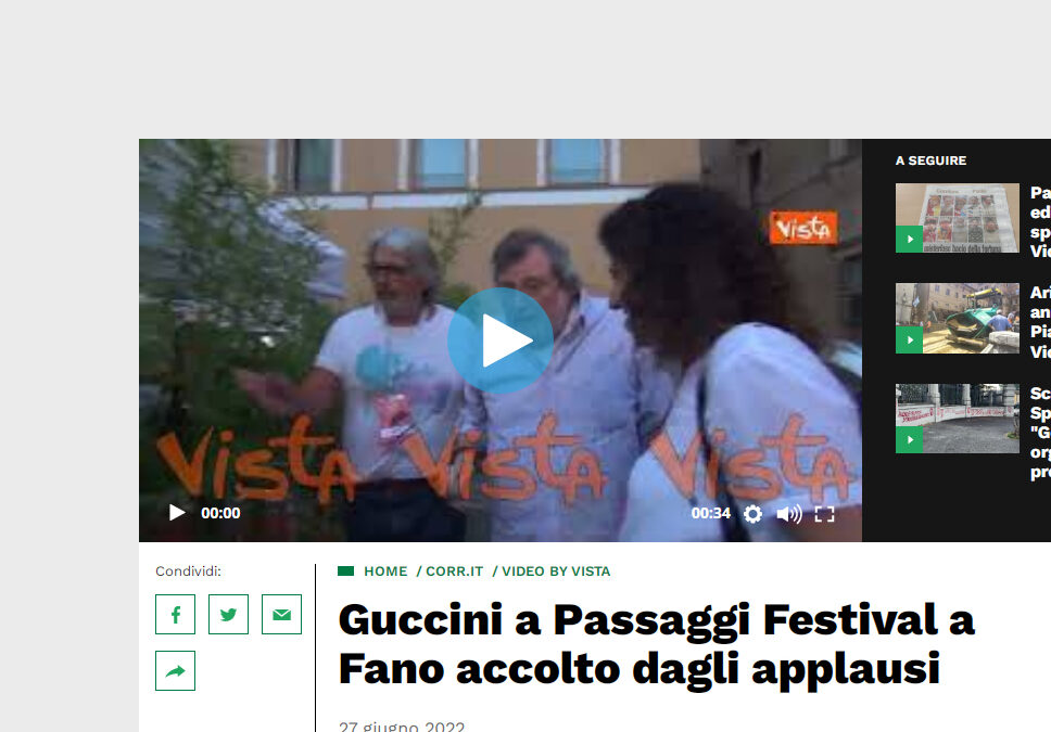 Corriere di Siena – Guccini a Passaggi Festival a Fano accolto dagli applausi