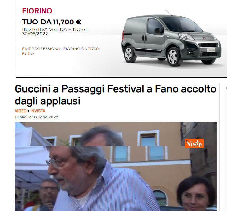Il Gazzettino.it – Guccini a Passaggi Festival a Fano accolto dagli applausi