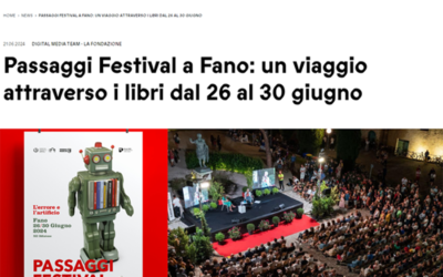 Fondazione Marche Cultura – Passaggi Festival a Fano: un viaggio attraverso i libri dal 26 al 30 giugno