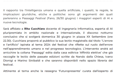 Vivere Fano-Nuove tecnologie e AI: Passaggi Festival riflette sul futuro