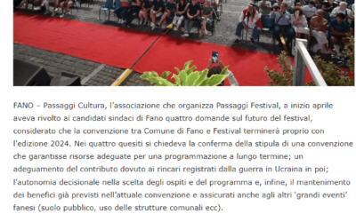 Occhio alla Notizia-Quattro domande per un sindaco: le risposte dei candidati sul futuro di Passaggi Festival