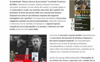 Oltre Le Colonne- Gianluca Grignani incontra il pubblico per presentare “Residui di Rock’n’Roll – Diario sincero di un artista”, l’autobiografia scritta con Eugenio Arcidiacono