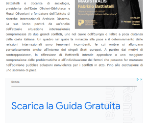 PesaroUrbinoNotizie.it-Pesaro la rassegna “Incontri Capitali” prosegue venerdì 31 maggio con Jacopo Fo