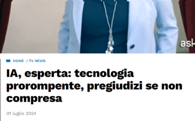 ll Tempo-IA, esperta: tecnologia prorompente, pregiudizi se non compresa