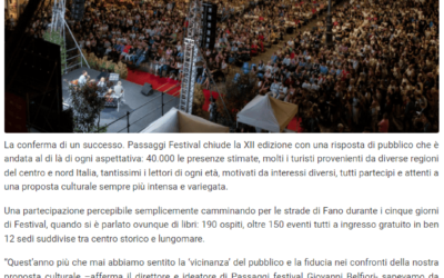 Vivere Fano-Passaggi Festival, un successo sopra le aspettative: 40 mila le presenze. Già fissate le date del 2025, ma prima la nuova convenzione con Fano