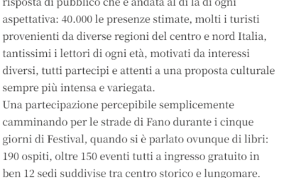 Accade Ora-“Passaggi Festival”: 40.000 presenze a Fano, aumenta flusso turismo culturale