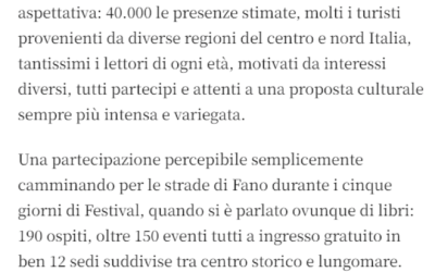 Radio Napoli Centro-“Passaggi Festival”: 40.000 presenze a Fano, aumenta flusso turismo culturale